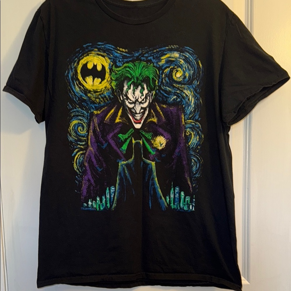 Black Graphic T-Shirt with Joker Design